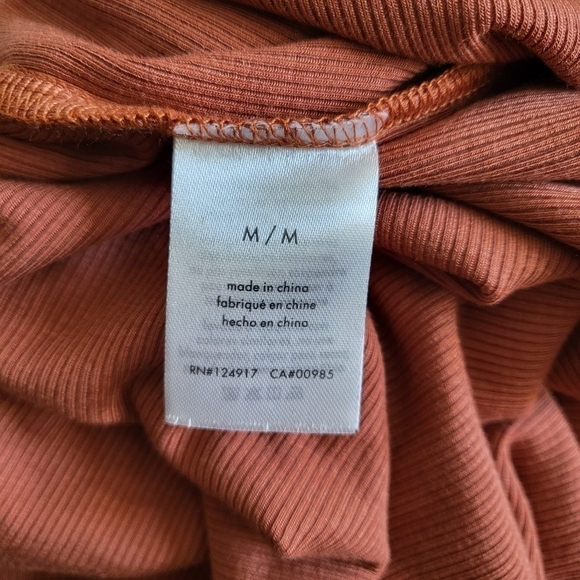 New WeWoreWhat Ribbed Knit Slip Bodycon Midi Dress In Clay NWT Size Medium - Picture 12 of 14